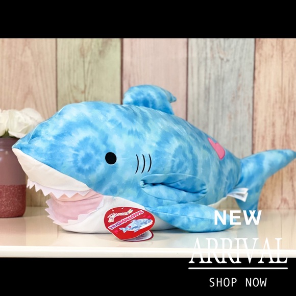 Squishmallows Other - AUTHENTIC Squishmallow Hugamallow 22” XL Santos the Shark Valentines